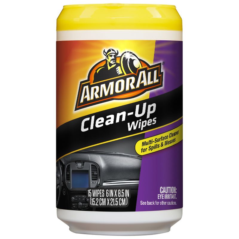 Armor All 15ct Clean Up Wipes Automotive Interior Cleaner, 1 of 4