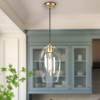 LNC Cymerlarity  1-Light 6.9" Modern Geometric Mini Pendant Lighting, Matte Gold and Bubble Glass - 2 of 4
