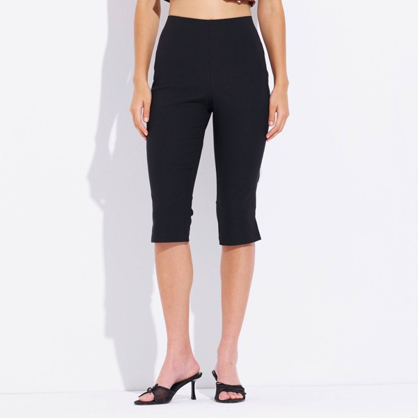 Pantalones capri de tiro alto y pierna ajustada para mujer - Wild Fable™