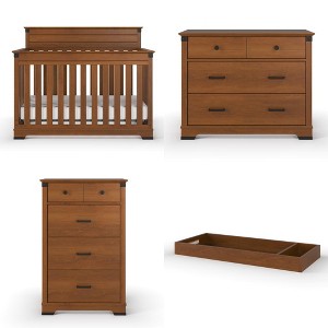 Child Craft Redmond 4-Piece Nursery Set, Includes 4-in-1 Convertible Crib, Dresser, Changing Topper, and Chest - 1 of 4