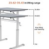 INFURNIC Desks Adjustable Standing Desk with Crank for Easy to Assemble Sturdy and Durable Multi Purpose, Grey, 39.37"*23.62"*35.43" - 3 of 4