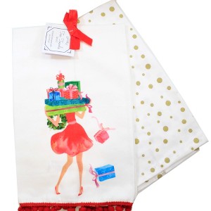 28.0 Inch Gifts For Everyone Glam Girl Diva Kitchen 100% Cotton Kitchen Towel - 1 of 3