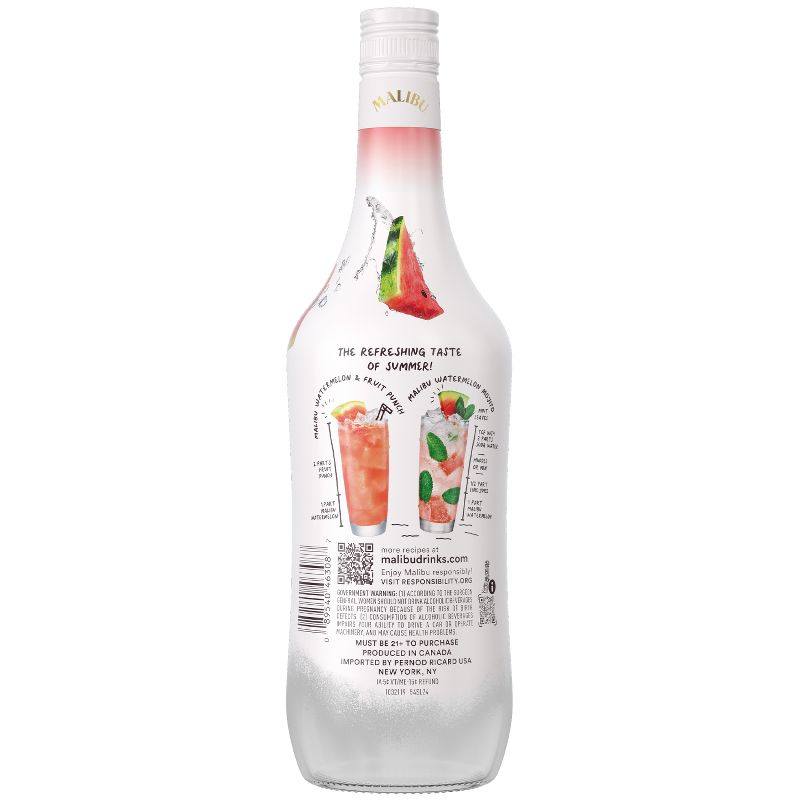 Malibu Watermelon Flavored Caribbean Rum - 750ml Bottle, 6 of 8