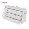 Elegant Full Size 6 Drawer Retro Wooden Dresser, Classic Bedroom Storage Cabinet with Stylish Metal Handles-Maison Boucle - 4 of 4