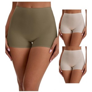 INSPIRE CHIC 3 Packs Women's High Waist Seamless Slimming Control Panties for Under Dresses Boyshort - 1 of 4