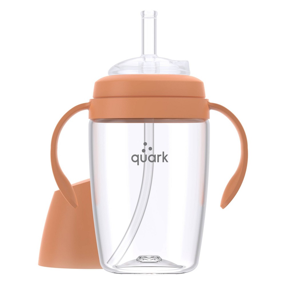 Photos - Baby Bottle / Sippy Cup QuarkXPress Quark BuubiBottle Silicone Sip - Orange - 8 fl oz 