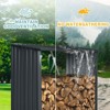 Gulches 3ft x 5ft Outdoor Meta Firewood Rack ,Open Wood Shed  For Firewood, Pellet, or Lumber Storage , Black - 2 of 4