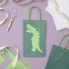 Blue Panda 25 Pack Small Paper Gift Bags with Handles for Party Favors, Bulk Shopping Merchandise Bags, Green 9 x 5.5 x 3 In - 2 of 4