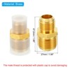 Unique Bargains Air Gas Line Refrigeration HVAC Brass SAE 45 Degree Hose Pipe Flare Connectors Gold - 2 of 4