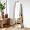 PexFix 21 in. W. x 64 in. H Full Length Arched Free Standing Body Mirror Metal Framed Wall Mirror Large Floor Mirror in Gold - 2 of 4