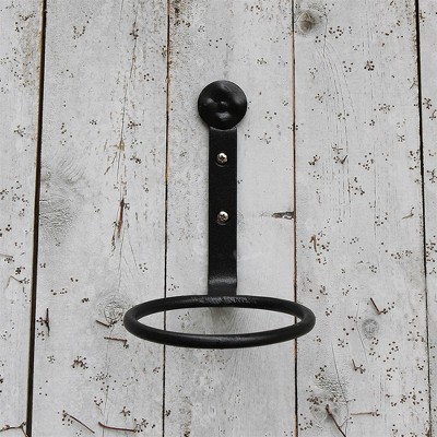 Black Iron Wall Mounted Flower Pot Holder Brackets, Set of 2