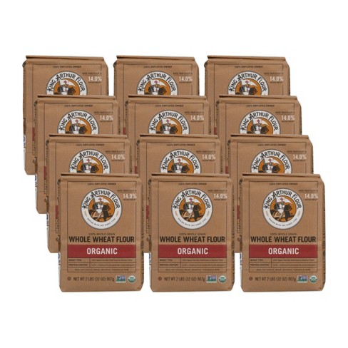 King Arthur Baking Company 100% Organic Whole Wheat Flour - Case Of 12/