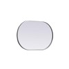 Elegant Lighting Metal Frame Oval Mirror 20x30 Inch in Silver - 4 of 4