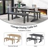 KTMBDW Dining Set for 3, Wood Kitchen Table, Space-Saving Furniture, Small to Large Dining Set with Bench (Gray/Natural, Table + Bench) - 4 of 4