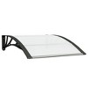 vidaXL Door Canopy Black and Transparent 39.4 in.x31.5 in. Polycarbonate - 2 of 4