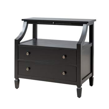Bernadette 2 - Drawer Nightstand with Built-In Outlets|Hulala Home