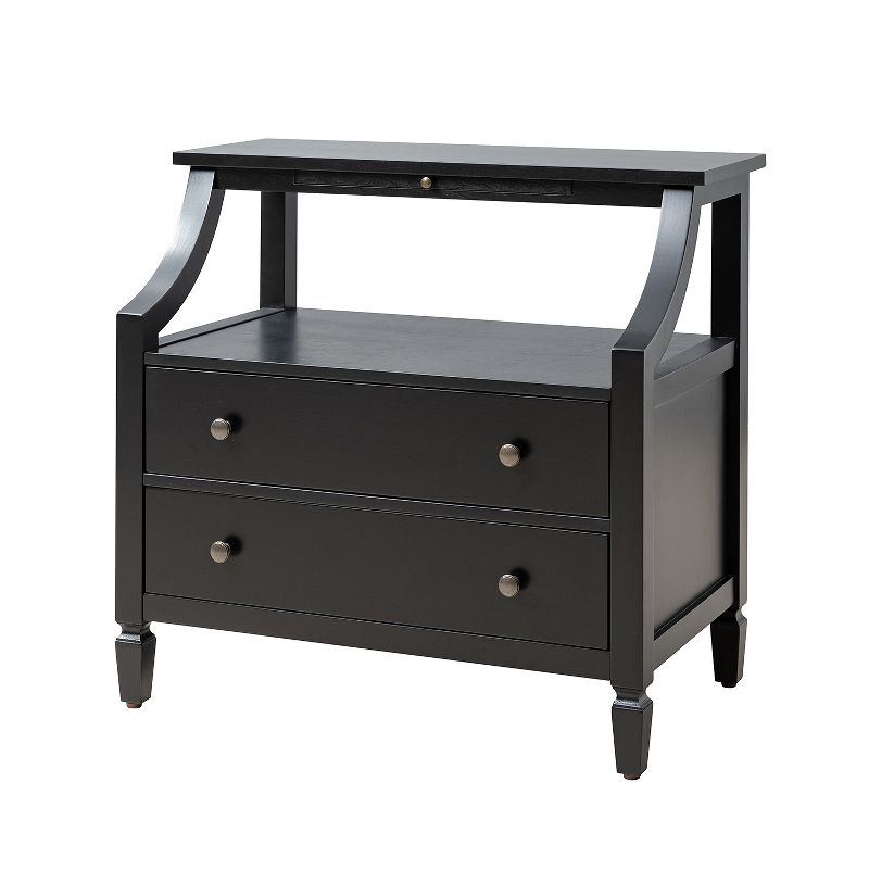 Bernadette 2 - Drawer Nightstand with Built-In Outlets|Hulala Home, 1 of 12