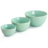 Gibson 3 Piece Stoneware Mini Bowl Set in Mint - 2 of 4