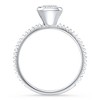 Pompeii3 1.52 Ct Emerald Cut Solitaire Diamond Engagement Ring 14k White Gold Lab Created - Size 7 - 3 of 4