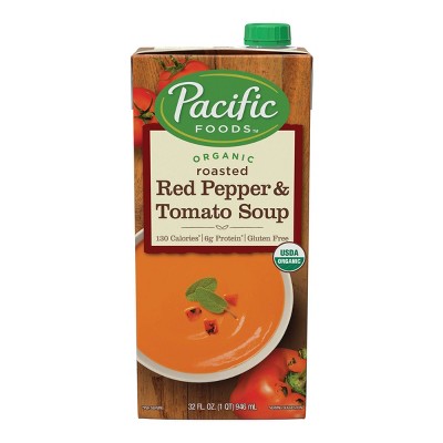 Pacific Foods Organic Gluten Free Roasted Red Pepper & Tomato Soup - 32oz