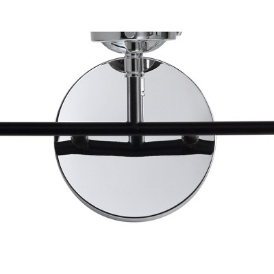 Caleb 22" Chrome and Black Globe Shade Wall Sconce
