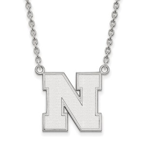 Black Bow Jewelry Sterling Silver Nebraska Cornhuskers NCAA Necklace 18 Inch - 1 of 4