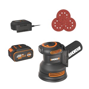 Worx WX823L 20V Brushless Cordless Rotary Sander with Brushless Motor (Battery & Charger Included) - 1 of 4