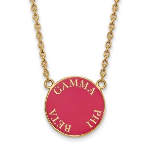 Black Bow Jewelry 14k Yellow Gold Plated Sterling Silver Gamma Phi Beta Greek Life Necklace 18 Inch - 1 of 4