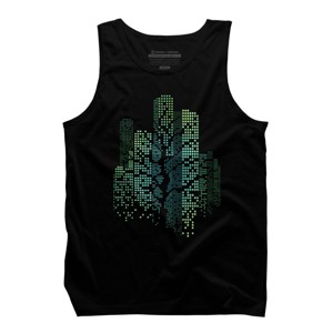Men's Design By Humans City Lights and Tree By alnavasord Tank Top - 1 of 2