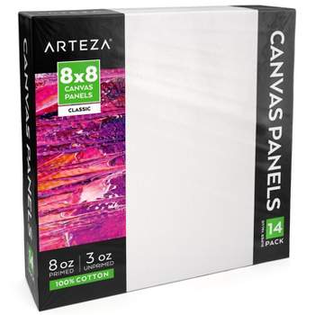 Arteza Canvas Panels, Classic, Black, 9x12, Blank Canvas Boards For  Painting- 14 Pack : Target
