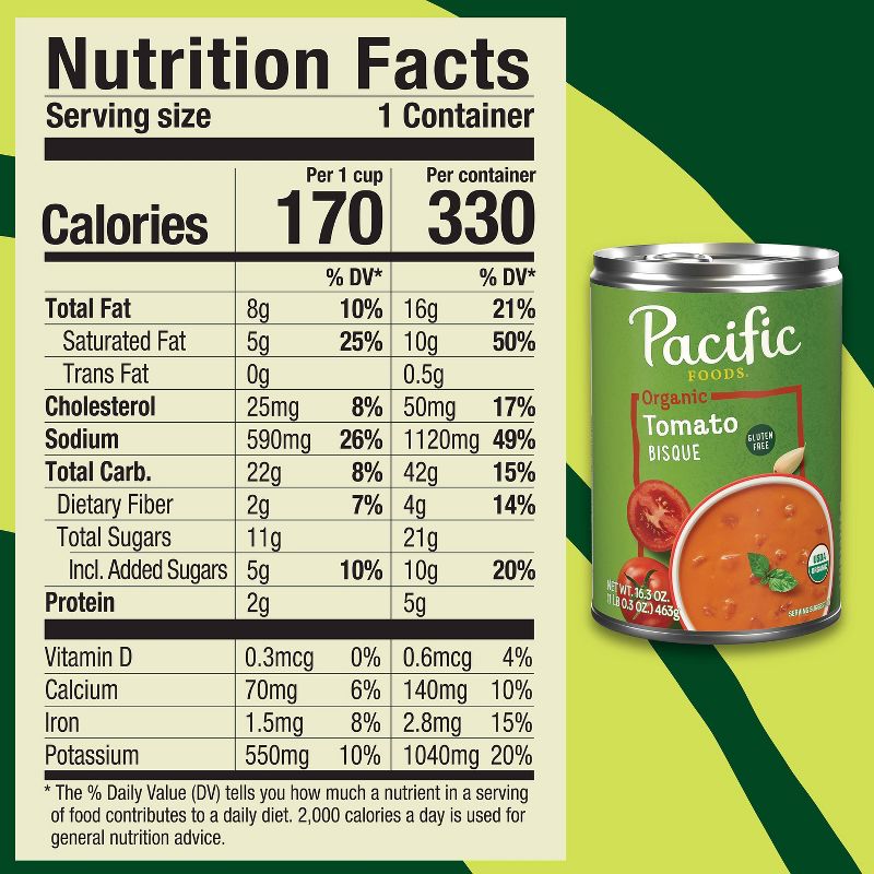 Pacific Foods Organic Gluten Free Hearty Tomato Bisque - 16.3oz, 3 of 12