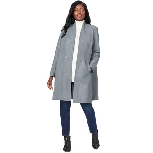 Plus size cheap swing trench coat