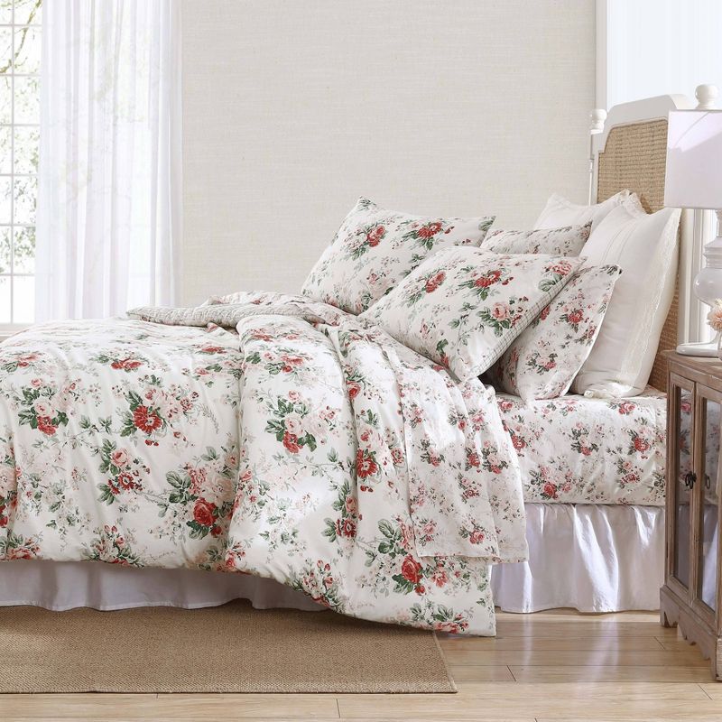 Laura Ashley Ashfield Cotton Flannel Comforter Set, 5 of 12