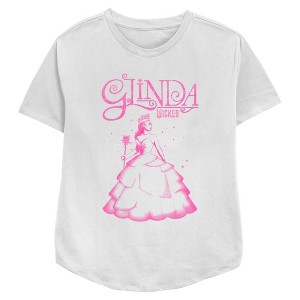 Women's Wicked Glinda Distressed T-Shirt - 1 of 3