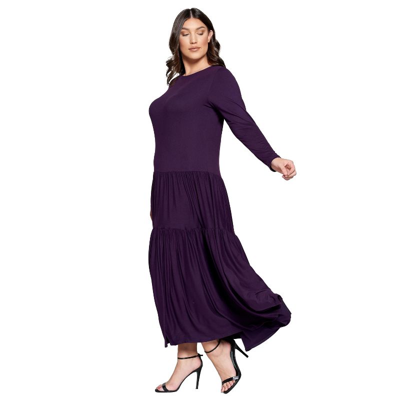 L I V D Women's Tiered Maxi Dress with Long Sleeves, 2 of 4