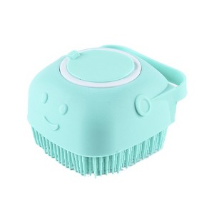 BABYYER Pet Grooming Bath Massage Brush with Soap and Shampoo Dispenser Soft Silicone Bristle for Long Short Haired Dogs Cats Shower - 1 of 4