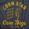 Mens Corn Star Corn Dogs T Shirt Funny Hot Dog Adult Joke Tee For Guys - Crazy Dog Men's T Shirt - 2 of 4