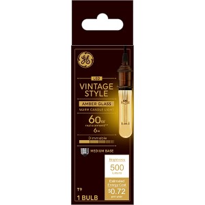 GE 60W T9 Filament Vintage Light Bulb - 1 of 4