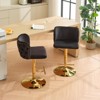Swivel Barstools Adjusatble Seat Height, PU Upholstered Bar Stools with the whole Back Tufted, for Home Pub and Kitchen Island（Set of 2） - 2 of 4
