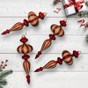 Northlight Shatterproof Commercial Size Finial Christmas Ornaments - 14" - Red and Gold - Set of 4 - 2 of 4