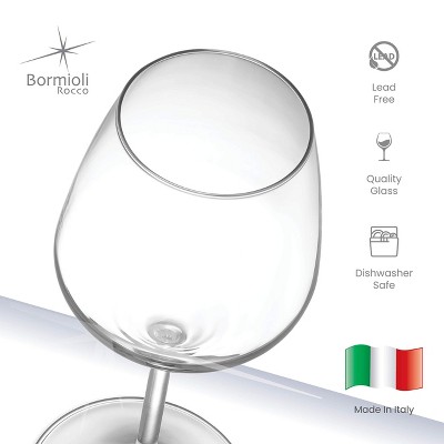 Bormioli Rocco 18oz Crystal Clear Red Wine Glasses Set of 8