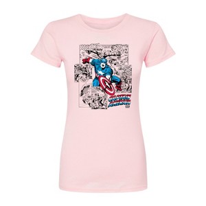 Women's - Marvel - Captain America Jump Fitted Graphic T-Shirt - 1 of 1