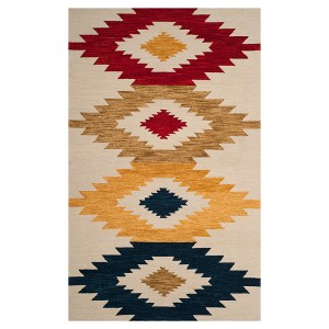 Tribal Design Tufted Accent Rug 4