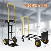 2-In-1 Hand Truck & Platform Cart | Non-Marking Wheels + 3-Height Adjustable Handle for Industrial/Logistics/Luggage - 3 of 4