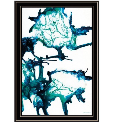 HomeRoots Ocean Living Black Framed Print Wall Art