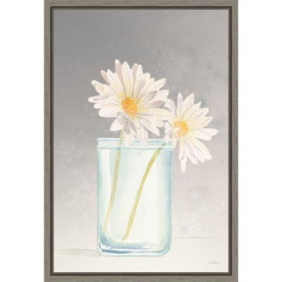 Amanti Art Tranquil Blossoms IV (Daisy) by James Wiens Canvas Wall Art Print Framed 16-in. x 23-in.