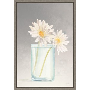 Amanti Art Tranquil Blossoms IV (Daisy) by James Wiens Canvas Wall Art Print Framed 16-in. x 23-in. - 1 of 4