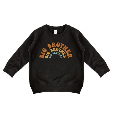 The Juniper Shop Big Brother Stacked Curved Toddler Graphic Sweatshirt