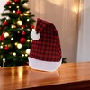 Unique Bargains Christmas Hat Plaid Christmas Hat Polyester 11.02"x15.75" 1 Pc - 2 of 4