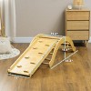 INFURNIC Baby Activity Gyms 4-in-1 Pikler Climbing Set with Arch Ramp and Cushion for Toddlers, Brown, 66.1"*19.5"*15.6" - 2 of 4